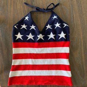 American Flag Halter Top